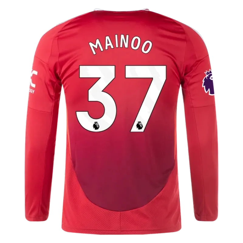 Kobbie Mainoo Manchester United 24/25 Long Sleeve Home Jersey