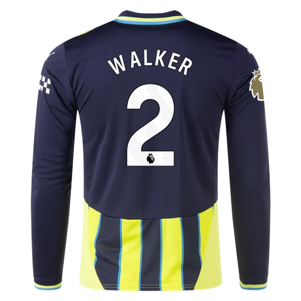 Kyle Walker Manchester City 24/25 Player Long Sleeve Away Jersey