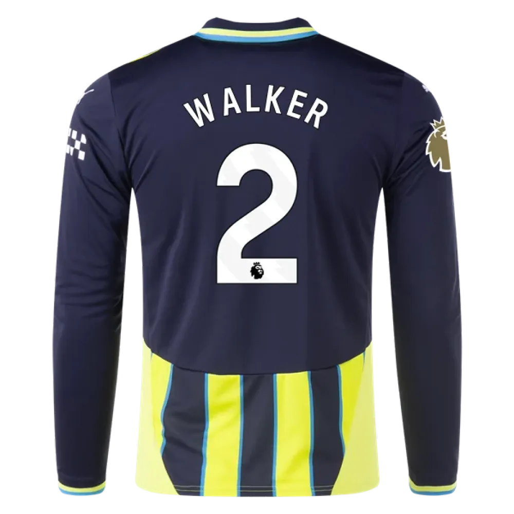 Kyle Walker Manchester City 24/25 Player Long Sleeve Away Jersey