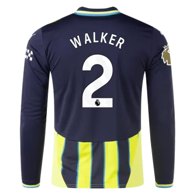 Kyle Walker Manchester City 24/25 Player Long Sleeve Away Jersey 01