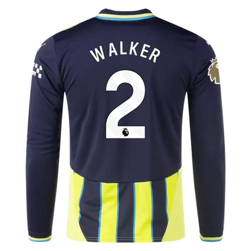 Kyle Walker Manchester City 24/25 Player Long Sleeve Away Jersey