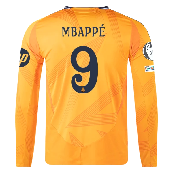 Kylian Mbappé Real Madrid 24/25 Player Long Sleeve Away Jersey
