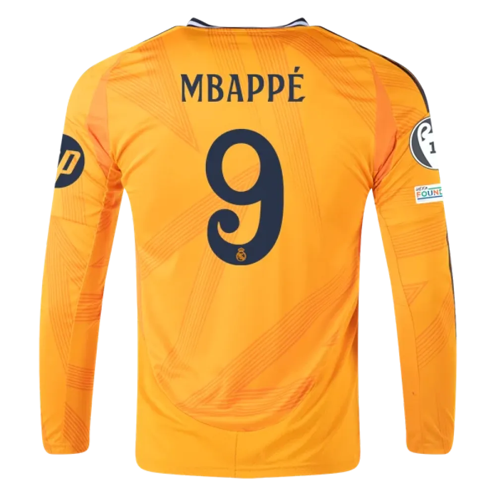 Kylian Mbappé Real Madrid 24/25 Long Sleeve Away Jersey
