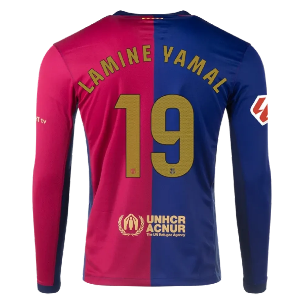 Lamine Yamal Barcelona 24/25 Long Sleeve Home Jersey