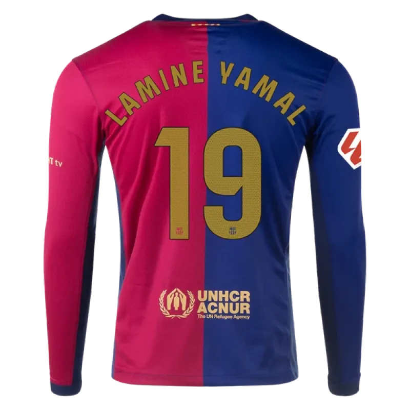 Lamine Yamal Barcelona 24/25 Long Sleeve Home Jersey