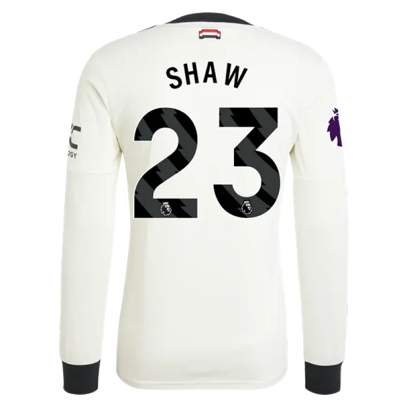 Luke Shaw Manchester United 24/25 Long Sleeve Player Third Jersey