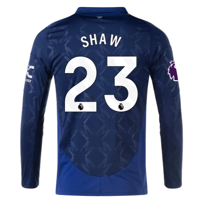 Luke Shaw Manchester United 24/25 Long Sleeve Away Jersey 01