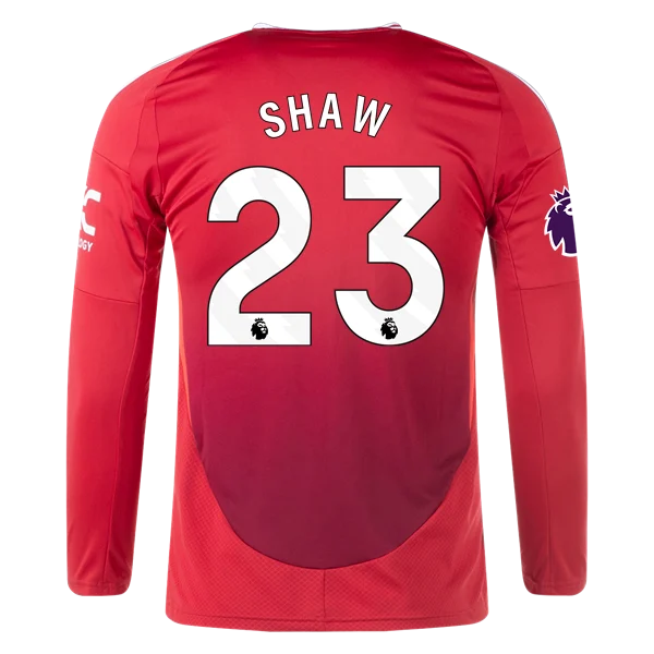Luke Shaw Manchester United 24/25 Long Sleeve Home Jersey