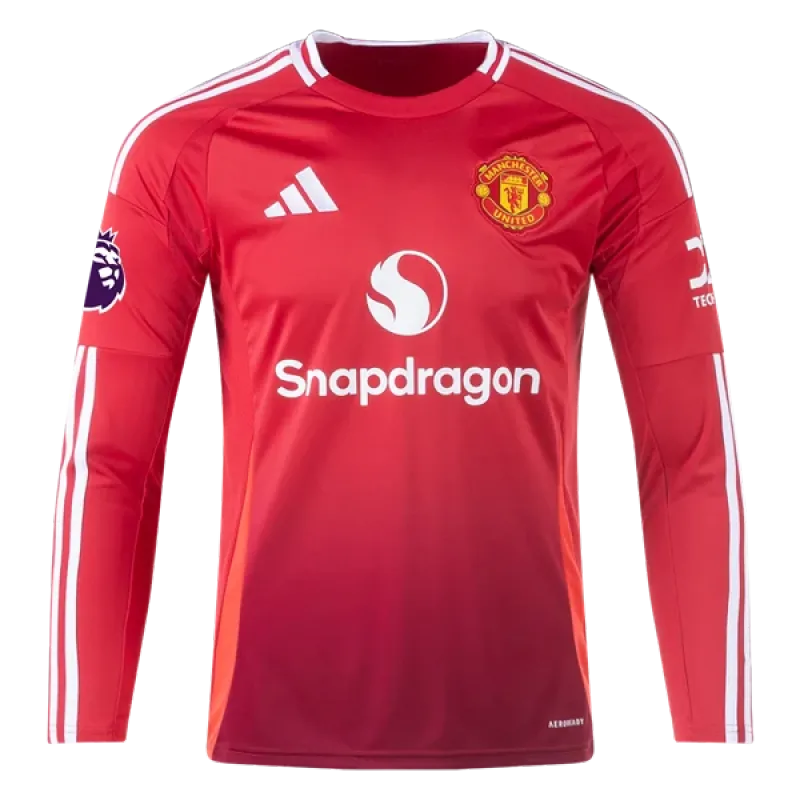 Luke Shaw Manchester United 24/25 Long Sleeve Home Jersey
