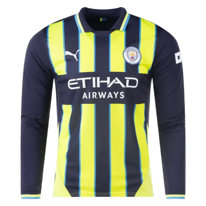 Manchester City 24/25 Replica Long Sleeve Away Jersey