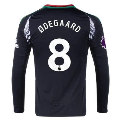 Martin Ødegaard Arsenal 24/25 Long Sleeve Away Jersey 01