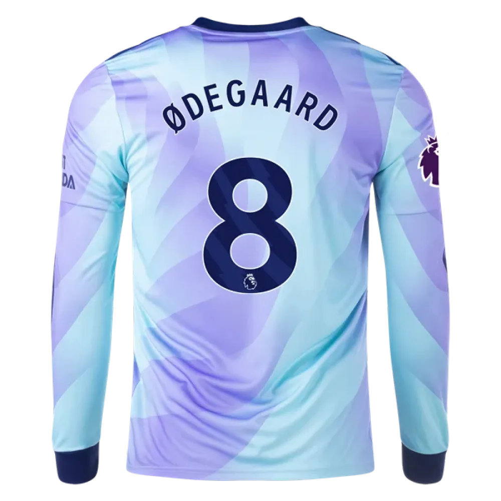 Martin Ødegaard Arsenal 24/25 Long Sleeve Third Jersey