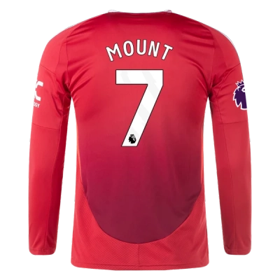 Mason Mount Manchester United 24/25 Long Sleeve Home Jersey 01