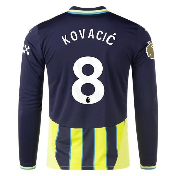 Mateo Kovacic Manchester City 24/25 Player Long Sleeve Away Jersey