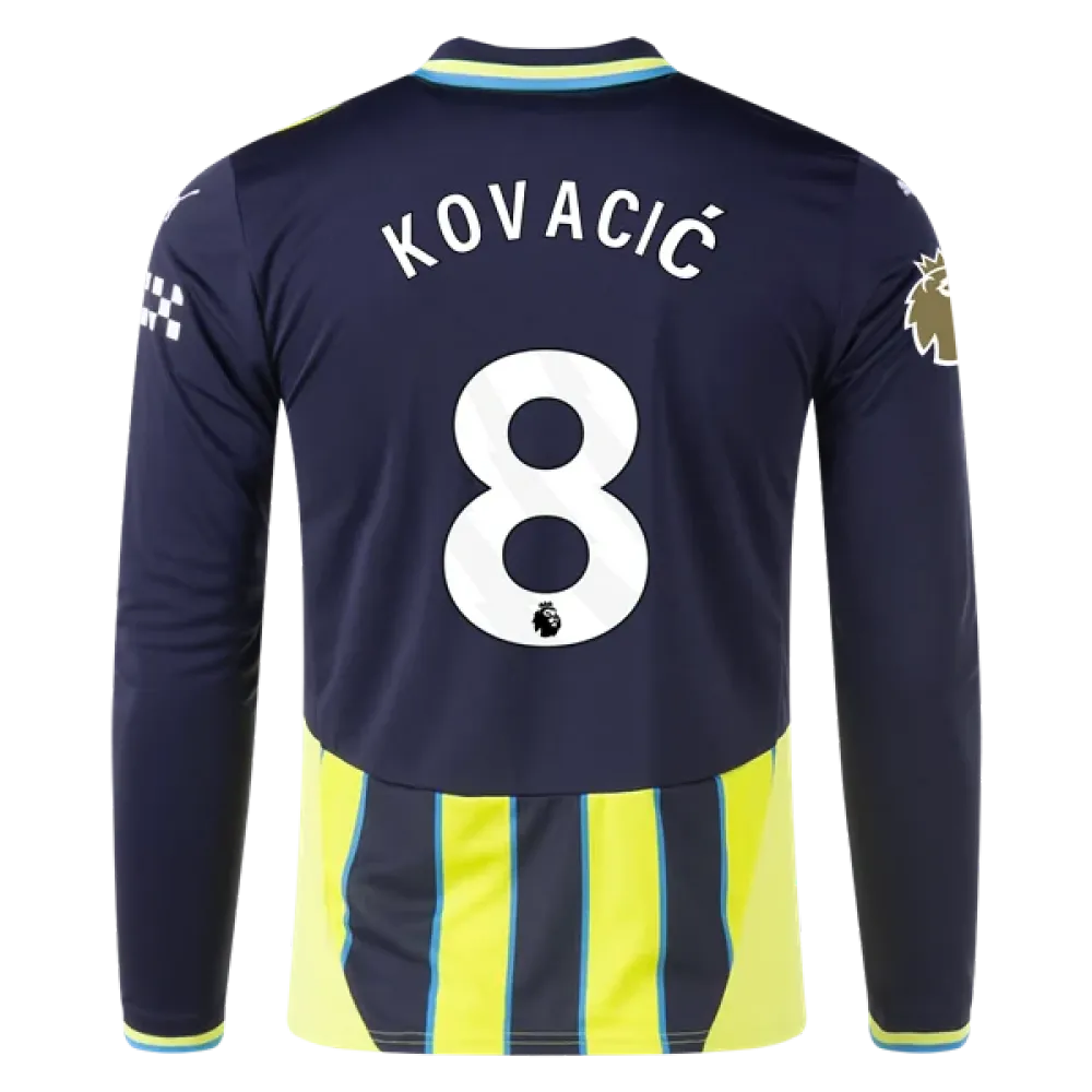 Mateo Kovacic Manchester City 24/25 Replica Long Sleeve Away Jersey