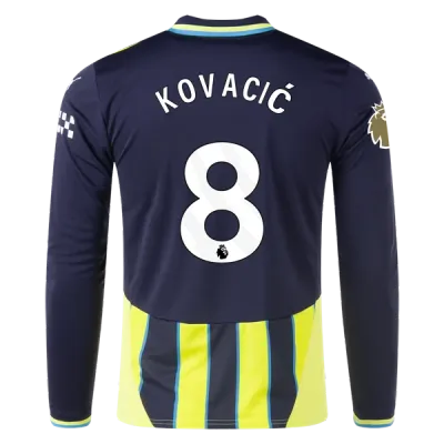 Mateo Kovacic Manchester City 24/25 Player Long Sleeve Away Jersey 01