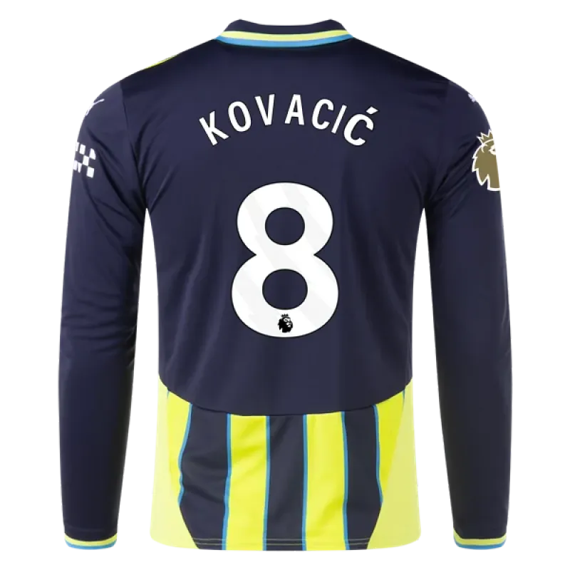 Mateo Kovacic Manchester City 24/25 Player Long Sleeve Away Jersey