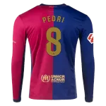 Pedri Barcelona 24/25 Long Sleeve Home Jersey
