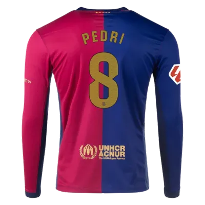 Pedri Barcelona 24/25 Long Sleeve Home Jersey 01