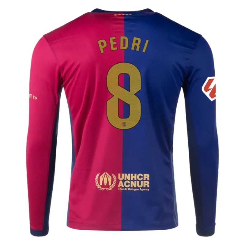 Pedri Barcelona 24/25 Long Sleeve Home Jersey
