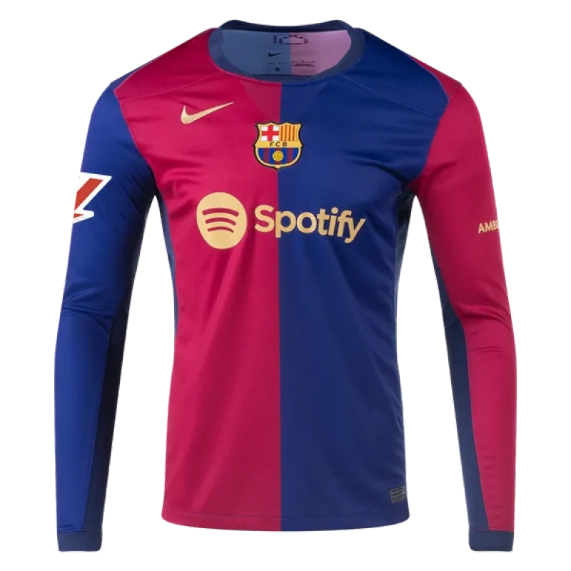 Pedri Barcelona 24/25 Long Sleeve Home Jersey