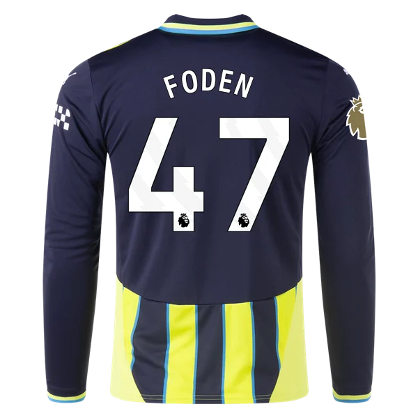 Phil Foden Manchester City 24/25 Player Long Sleeve Away Jersey