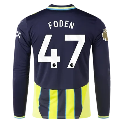 Phil Foden Manchester City 24/25 Player Long Sleeve Away Jersey 01