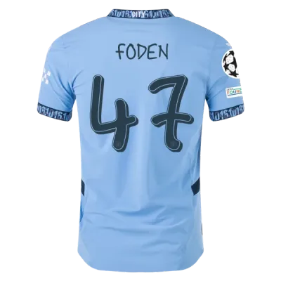 Phil Foden Manchester City UCL 24/25 Player Home Jersey 01