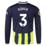 Rúben Dias Manchester City 24/25 Replica Long Sleeve Away Jersey