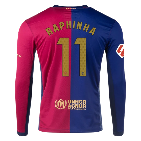 Raphinha Barcelona 24/25 Long Sleeve Home Jersey