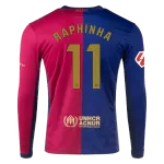 Raphinha Barcelona 24/25 Long Sleeve Home Jersey