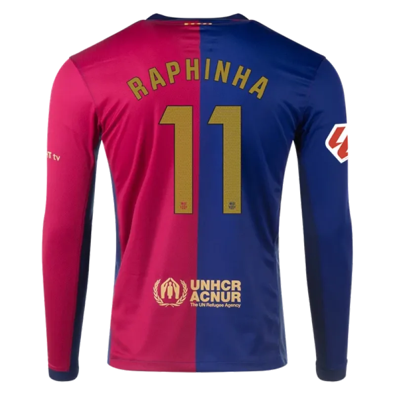 Raphinha Barcelona 24/25 Long Sleeve Home Jersey