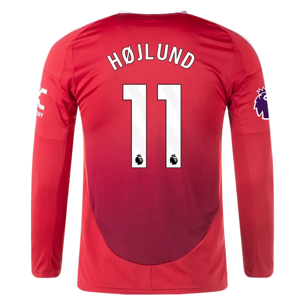 Rasmus Højlund Manchester United 24/25 Long Sleeve Home Jersey