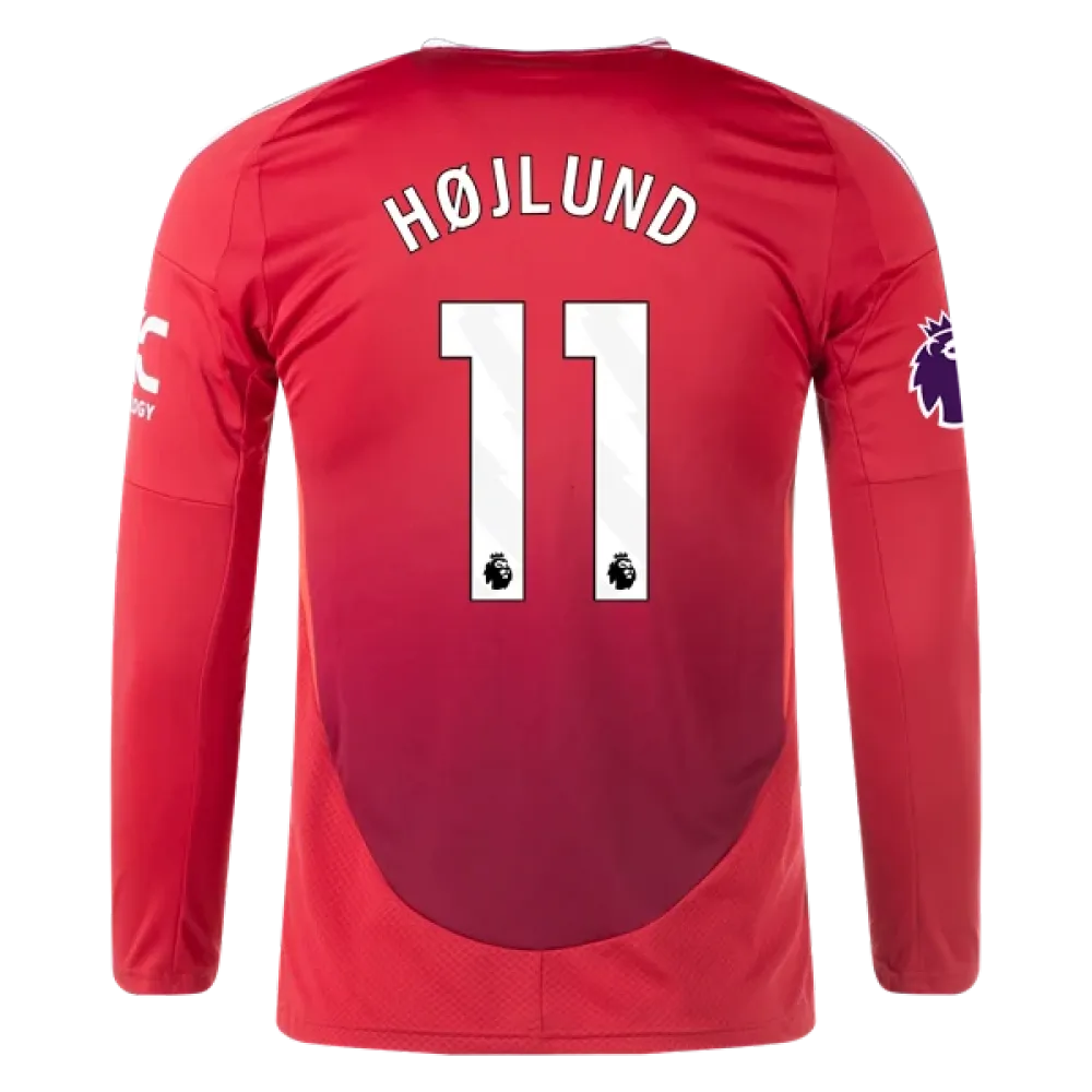 Rasmus Højlund Manchester United 24/25 Long Sleeve Home Jersey