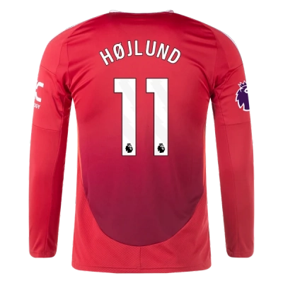 Rasmus Højlund Manchester United 24/25 Long Sleeve Home Jersey 01
