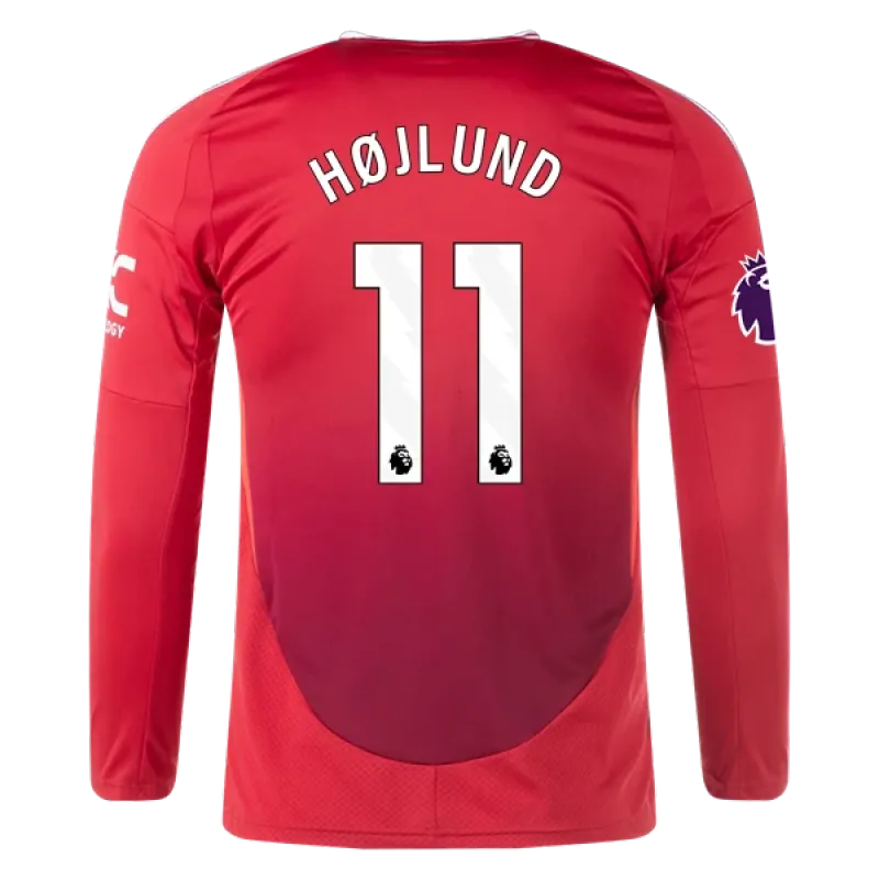 Rasmus Højlund Manchester United 24/25 Long Sleeve Home Jersey