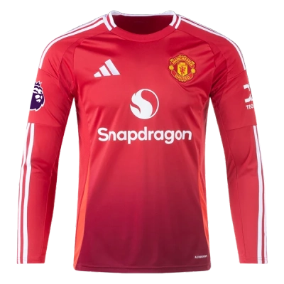 Rasmus Højlund Manchester United 24/25 Long Sleeve Home Jersey 02