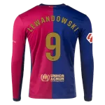 Robert Lewandowski Barcelona 24/25 Long Sleeve Home Jersey