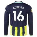 Rodri Manchester City 24/25 Player Long Sleeve Away Jersey