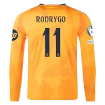 Rodrygo Real Madrid 24/25 Player Long Sleeve Away Jersey