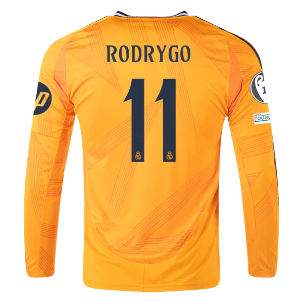 Rodrygo Real Madrid 24/25 Long Sleeve Away Jersey