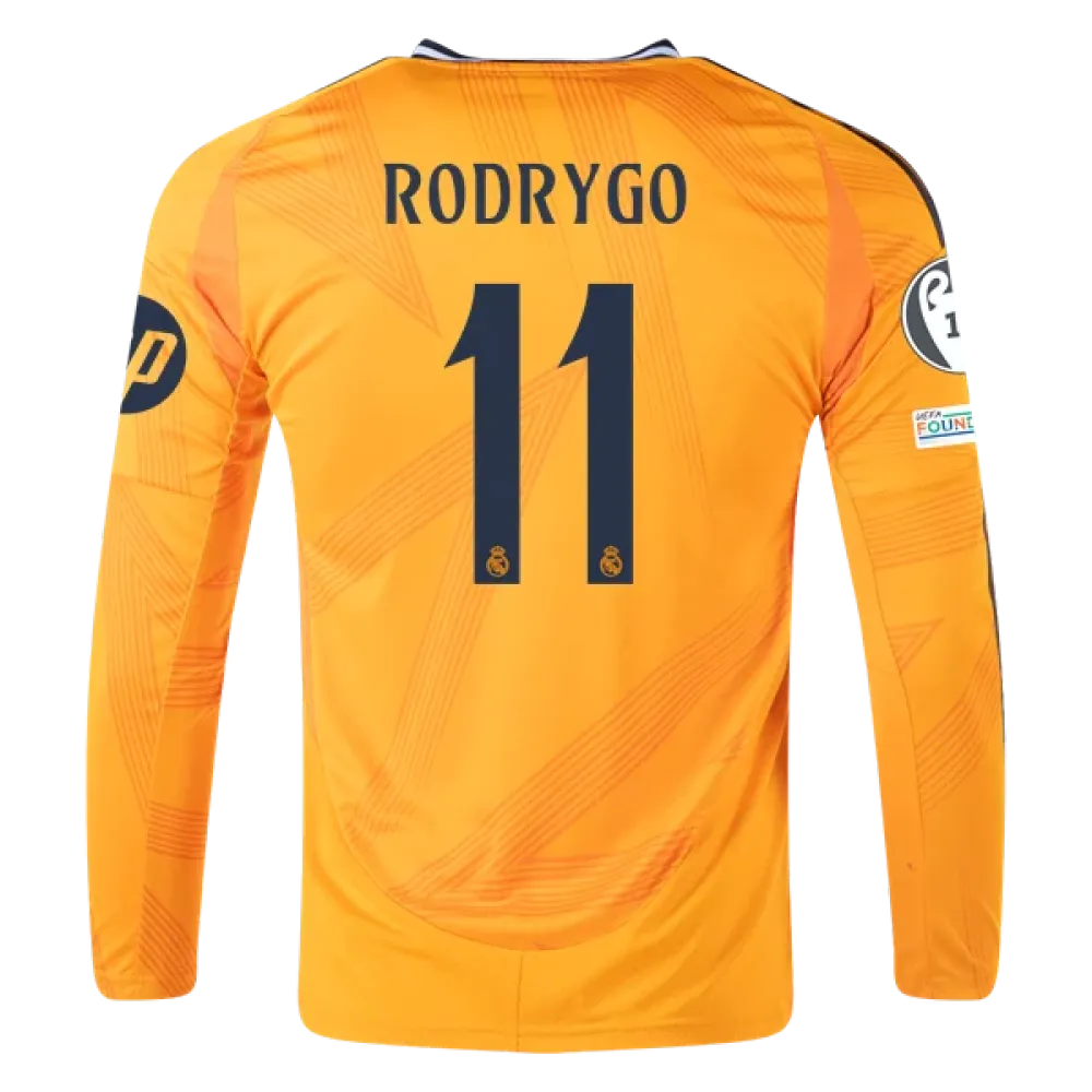 Rodrygo Real Madrid 24/25 Long Sleeve Away Jersey