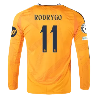 Rodrygo Real Madrid 24/25 Long Sleeve Away Jersey 01