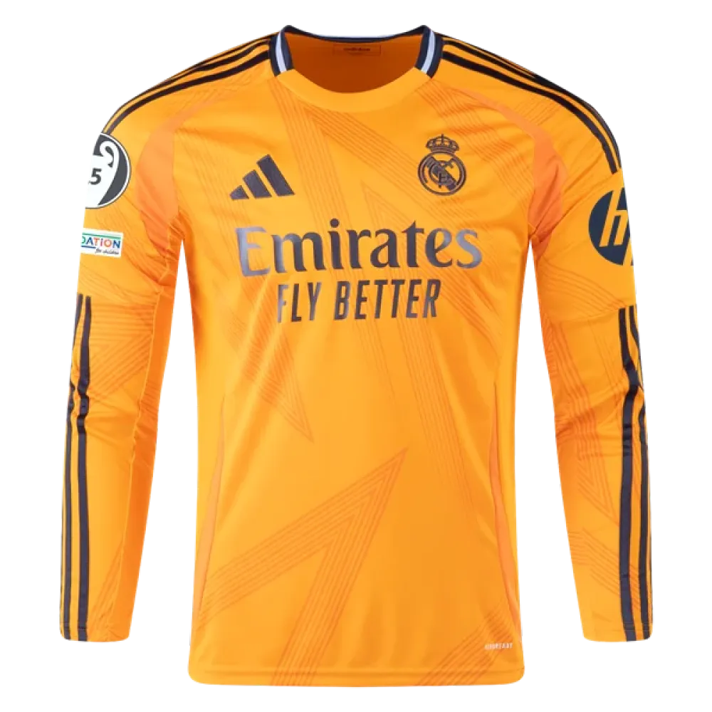 Rodrygo Real Madrid 24/25 Long Sleeve Away Jersey