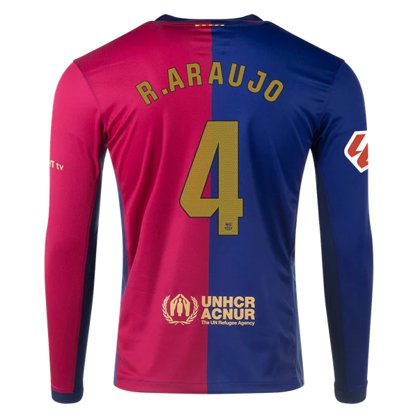 Ronald Araújo Barcelona 24/25 Long Sleeve Home Jersey