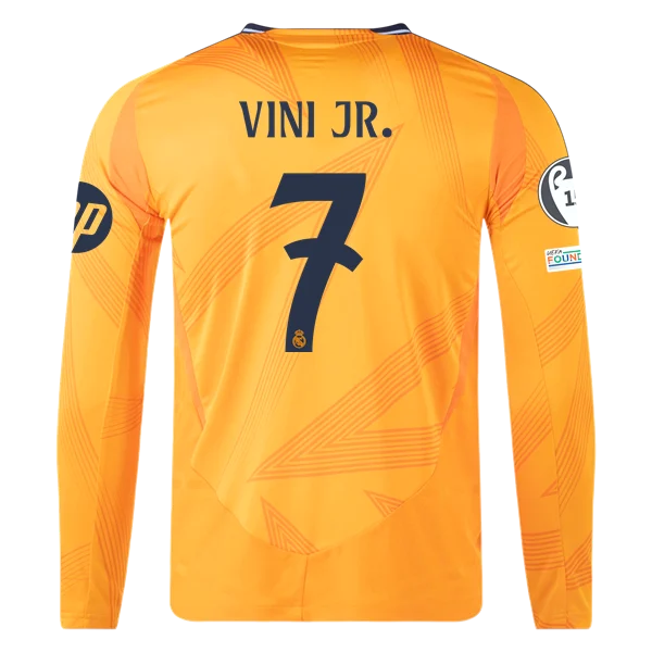 Vinicius Jr. Real Madrid 24/25 Player Long Sleeve Away Jersey
