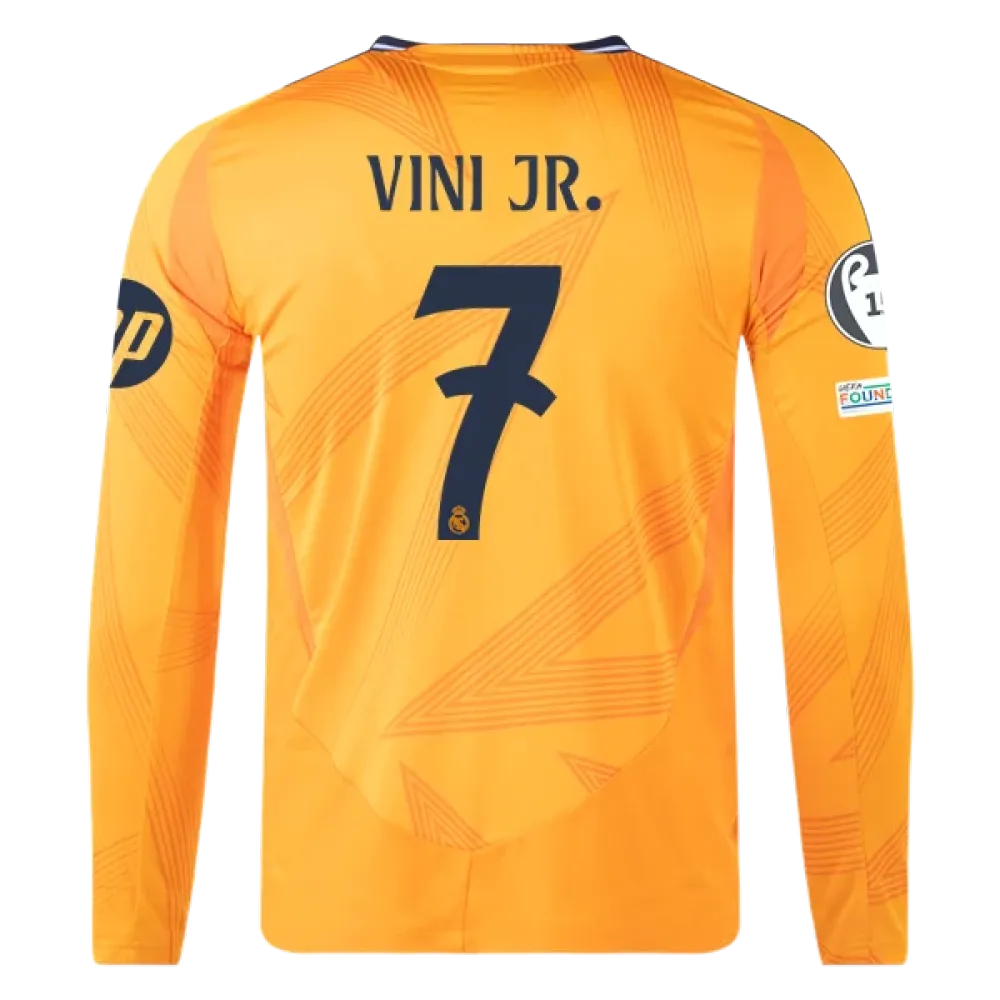 Vinicius Jr. Real Madrid 24/25 Player Long Sleeve Away Jersey