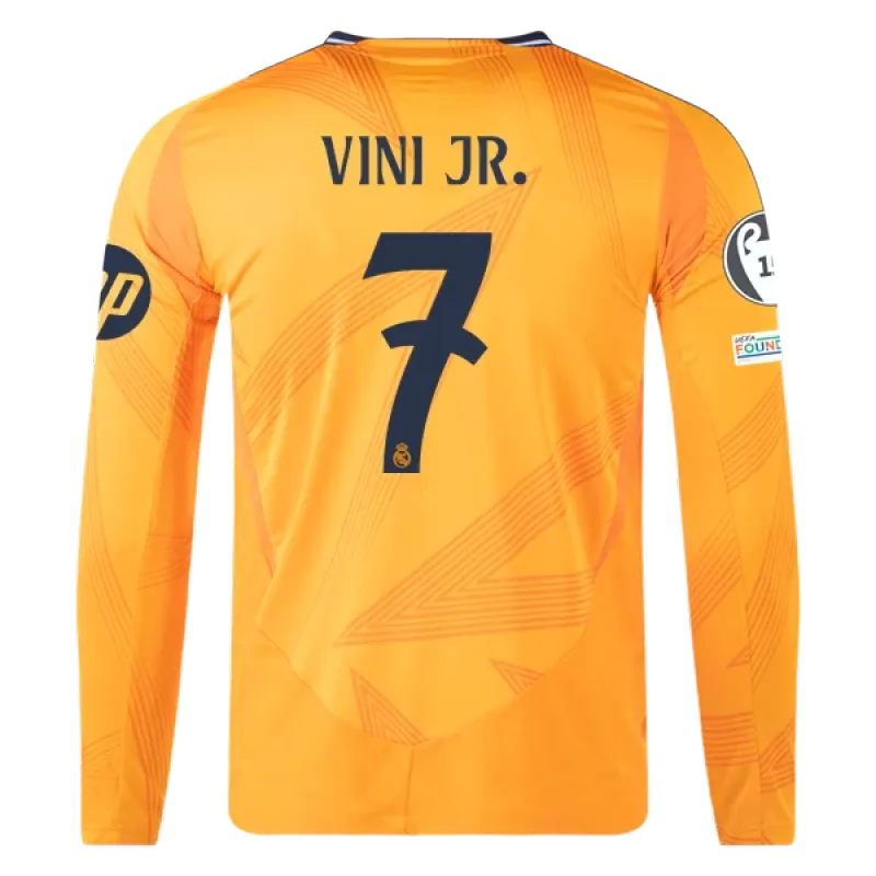 Vinicius Jr. Real Madrid 24/25 Player Long Sleeve Away Jersey