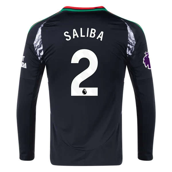 William Saliba Arsenal 24/25 Long Sleeve Away Jersey