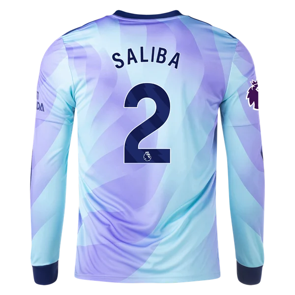 William Saliba Arsenal 24/25 Long Sleeve Third Jersey